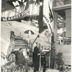 Photograph - Massey Ferguson, HP Weber Speaking at the Official Opening of the Sunshine Foundry, Sunshine, Victoria, 1967
