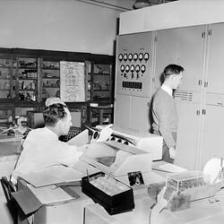 Photograph - CSIRAC Computer, Roy Muncey, Bill Davern, 1960