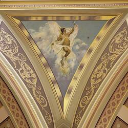 Pendentive figure, Mercury. Detail of Interior Following Restoration, Royal Exhibition Building, Melbourne, Victoria, 2001