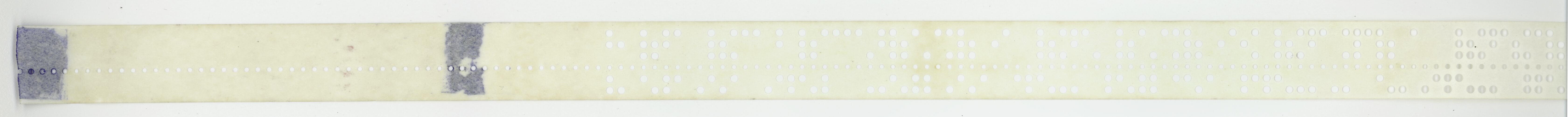 CSRIRAC - 5 Hole Paper Tape:Computer. Untitled: