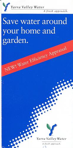 Brochure - 'Save water around your home and garden', Yarra Valley Water, 2001