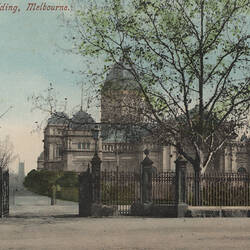 Postcard - Eastern Facade, Exhibition Building, Melbourne, circa 1908