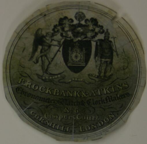 Watch Paper - Brockbank & Atkins, London, 1832
