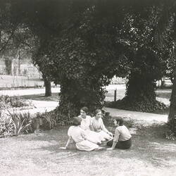 Photograph - Kodak Australasia Pty Ltd, Female Staff Sitting in the Gardens of the Kodak Factory, Abbotsford, Victoria, circa 1940s
