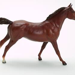Brown model horse.