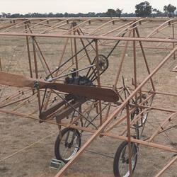 Photograph - Airframe of Replica Duigan Biplane, Mangalore, Victoria, 1988