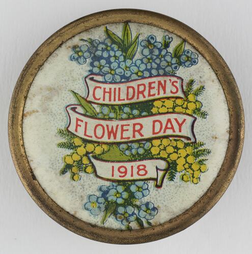Badge - 'Children's Flower Day', World War I, 1918