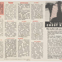 Leaflet - You Must Have a Chest X-Ray, 1957