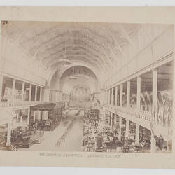 Photograph - French & German Courts, Great Hall, Exhibition Building, 1880-1881