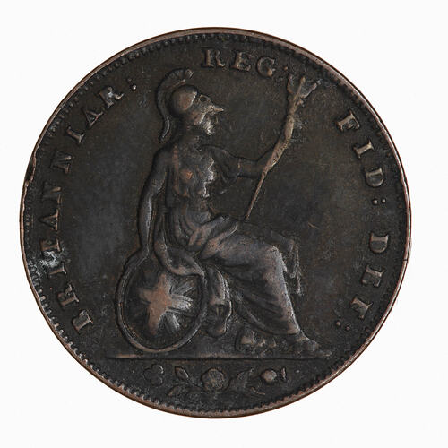 Coin - Farthing, Queen Victoria, Great Britain, 1858 (Reverse)