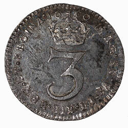 Coin - Threepence, William and Mary, Great Britain, 1690 (Reverse)