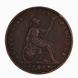 Coin - Farthing, William IV, Great Britain, 1837 (Reverse)
