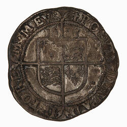 Coin - Sixpence, Elizabeth I, England, Great Britain, 1581 (Reverse)