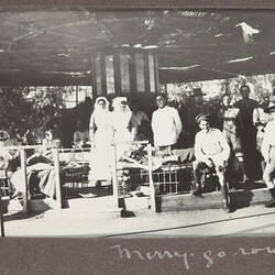 Digital Image - World War I, Nurses & Soldiers at a Merry-Go-Round, Luna Park, Cairo, Egypt, 1915-1917