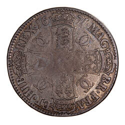 Coin - Crown, Charles II, Great Britain, 1671 (Reverse)