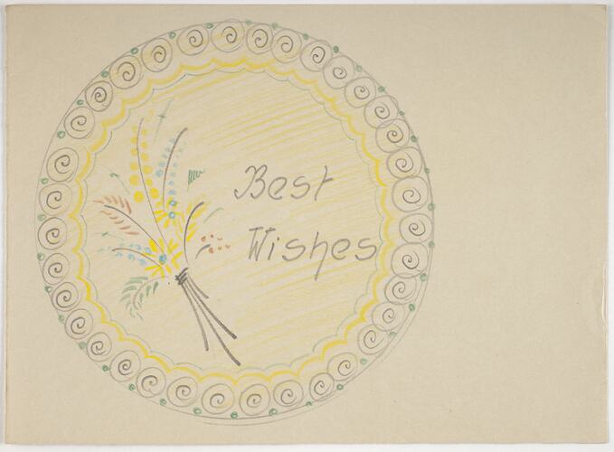 Cake Design - Karl Muffler, 'Best Wishes', 1930s-1950s