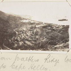 Photograph - 'Looking Towards Cape Helles', Gallipoli, Private John Lord, 1915