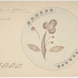 Cake Design - Karl Muffler, Brown Flower, 1930s-1950s