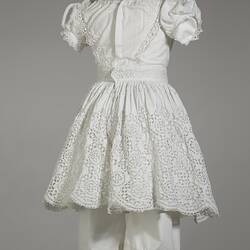 Dress - Child's, Mary Ann Fleming, White Cotton, 1842-1845