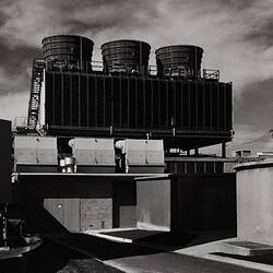 Photograph - Kodak Australasia Pty Ltd, Evaporative Water Cooling Towers, Building 11, Power House, Kodak Factory, Coburg, 1964