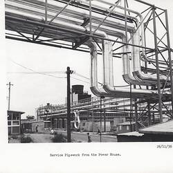 Photograph - Kodak, 'Service Pipework From the Power House', Coburg, 1958