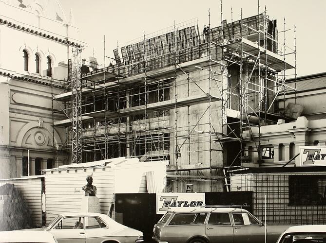 Photograph - Construction of New Entrance to Convention Centre, Exhibition Building, Melbourne, 1977