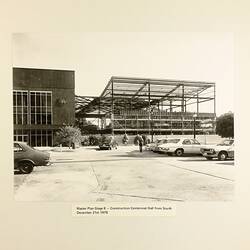 Photograph - Construction of Centennial Hall from South, Exhibition Building, Melbourne, 1979