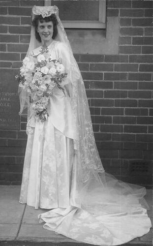 Wedding Portrait, Eva Crocker Orr, Yarraville, 1948