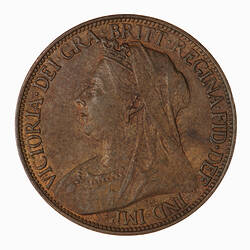 Coin - Farthing, Queen Victoria, Great Britain, 1901 (Obverse)
