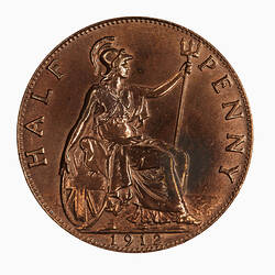 Coin - Halfpenny, George V, Great Britain, 1912 (Reverse)