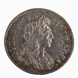 Coin - Threepence, William III, England, Great Britain, 1698 (Obverse)