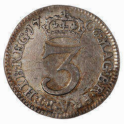 Coin - Threepence, Queen Anne, England, Great Britain, 1706 (Reverse)