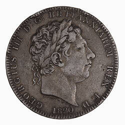 Coin - Crown, George III, Great Britain, 1820 (Obverse)