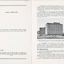 Booklet - 'Facts about Commonwealth Hostels Limited', Commonwealth Hostels Ltd, 1970