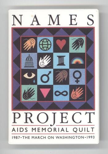 Badge - 'Names Project', Aids Memorial Quilt, 1993