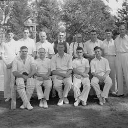 Negative - International Harvester, Melbourne IHC Cricket Team at Mont Park, 1941
