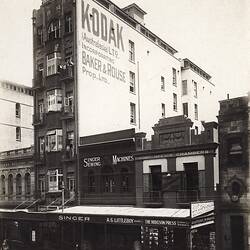 Photograph - Kodak (Australasia) Pty Ltd, Kodak Shopfront & Building, Queen Street Brisbane, circa 1927