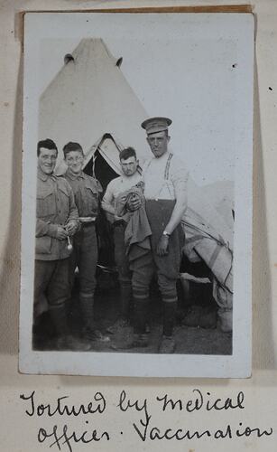 'Vaccination', Egypt, Captain Edward Albert McKenna, World War I, 1914-1915