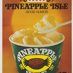 Sign - Streets 'Pineapple Isle' Ice Cream, circa 1972