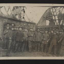 Photograph - German Soldiers in Ruined Buildings, 1914-1918