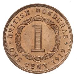 Coin - 1 Cent, British Honduras (Belize), 1919