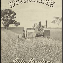 Catalogue - H.V. McKay Massey Harris, Sunshine Auto Headers, circa 1934
