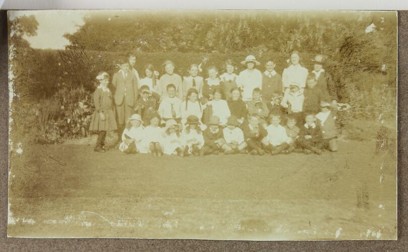 Photograph - Group Of Children, Driver Cyril Rose, World War I, 1916-1919