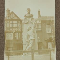 Photograph - Edith Cavell Memorial, Norwich, England, Driver Cyril Rose, World War I, 1919