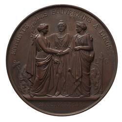 Medal - Meeting at Leige, King Leopold I & King William III of The Netherlands, Belgium, 1861