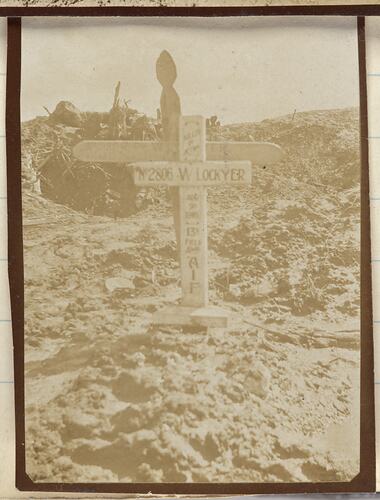 Grave of Private W. Lockyer, Somme, France, Sergeant John Lord, World War I, 1917
