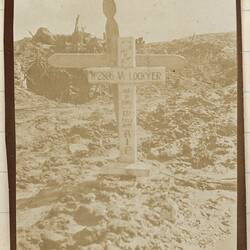 Photograph - Grave of Private W. Lockyer, Somme, France, Sergeant John Lord, World War I, 1917