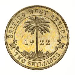 Coin - 2 Shillings, British West Africa, 1922