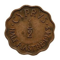 Coin - 1/2 Piastre, Cyprus, 1943