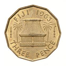 Coin - 3 Pence, Fiji, 1963